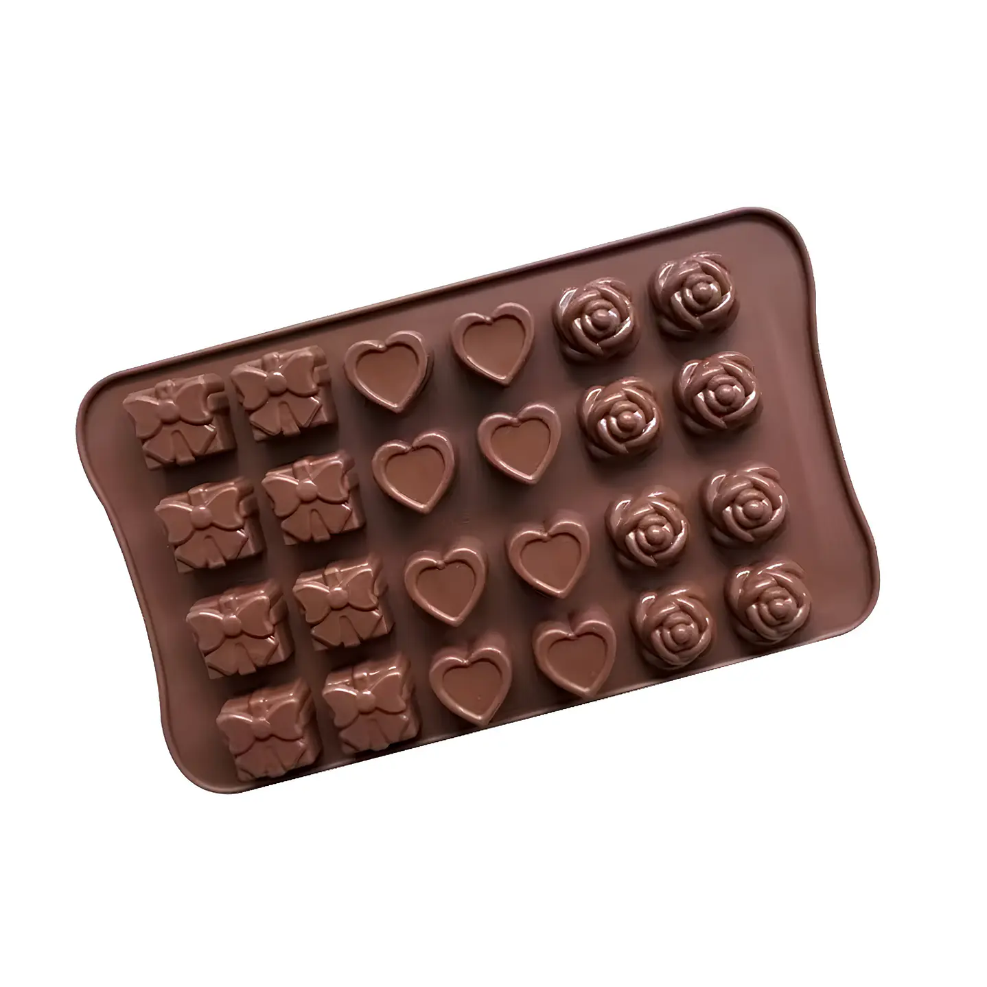 Molde silicona 24 bombones chocolate 2,5cm