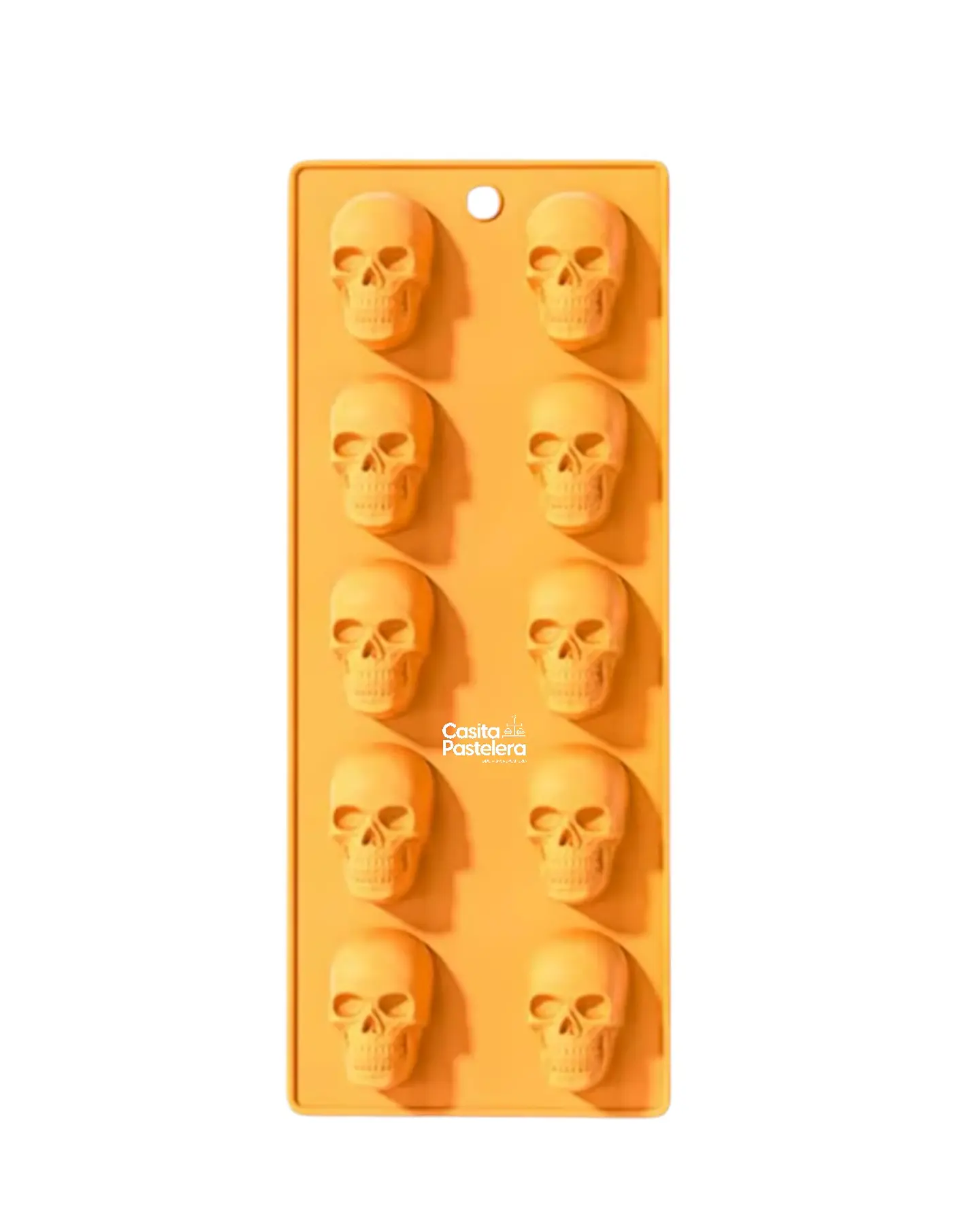 Molde chocolate 10 mini calaveras 3D tamaño 4cm 1
