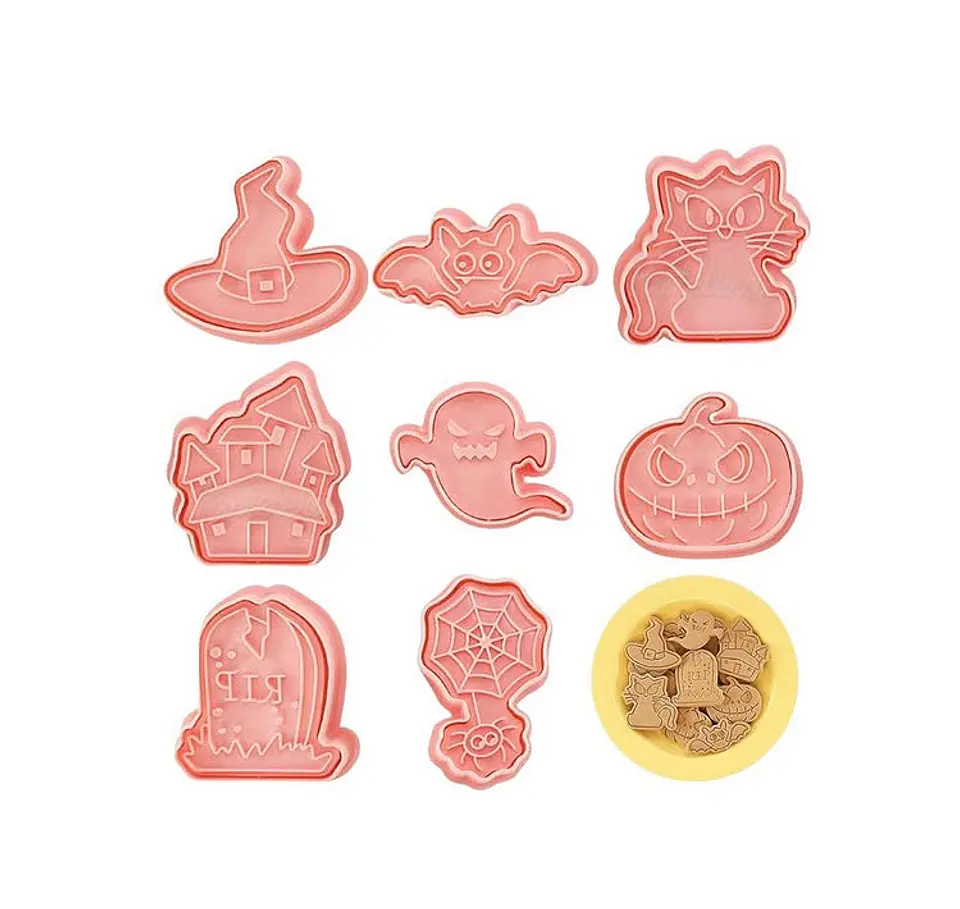 Set 8 cortadores galletas Halloween 5cm 6cm  1