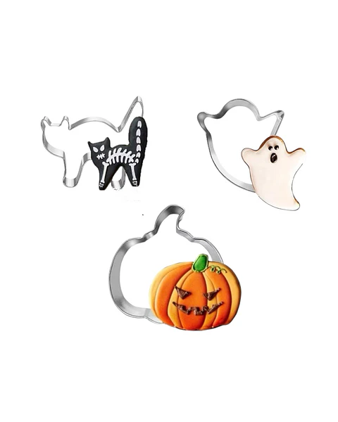 Set 3 cortadores galletas grandes Halloween 7cm 9cm
