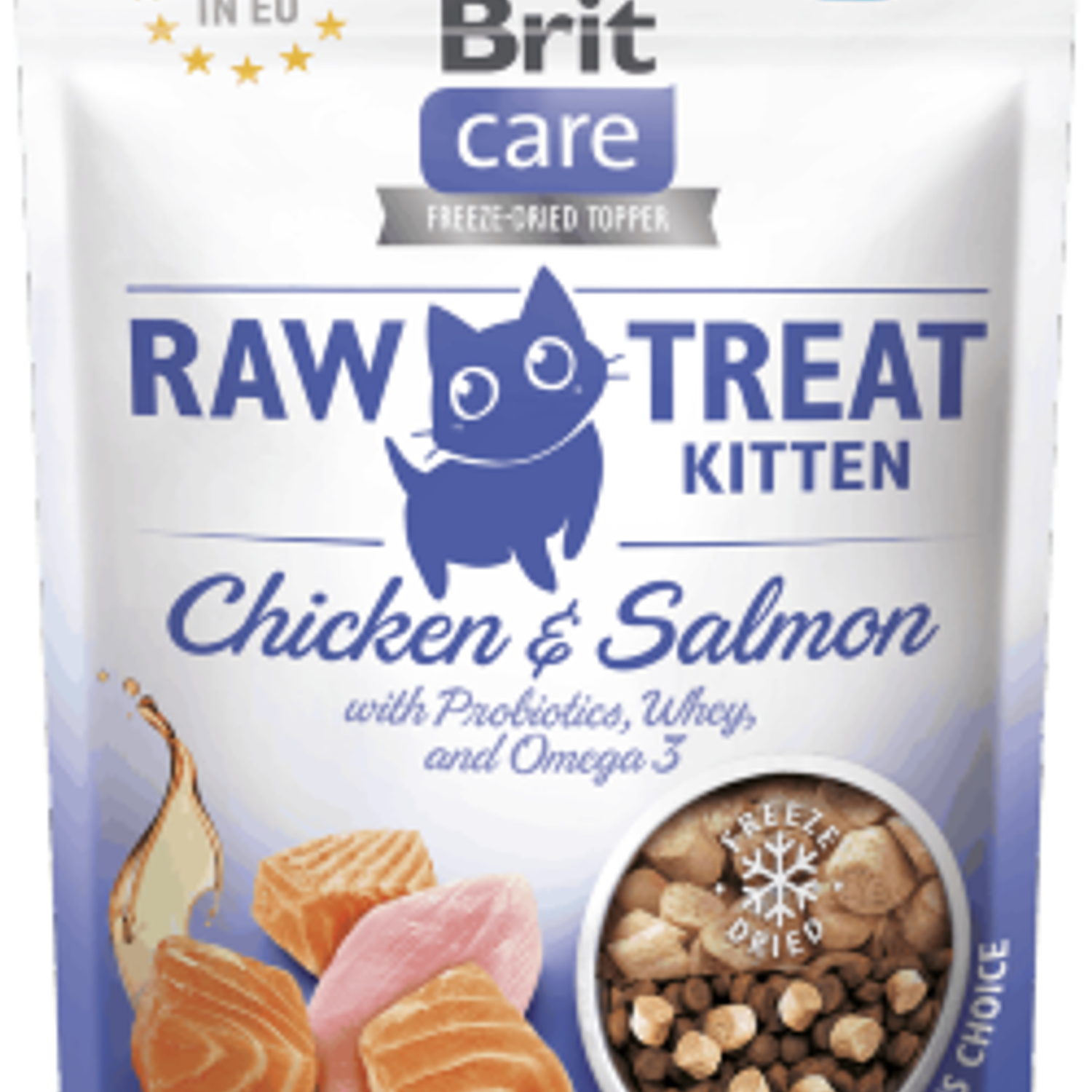 Brit Care Raw Treat Cat Kitten Frango e Salmão 40 g