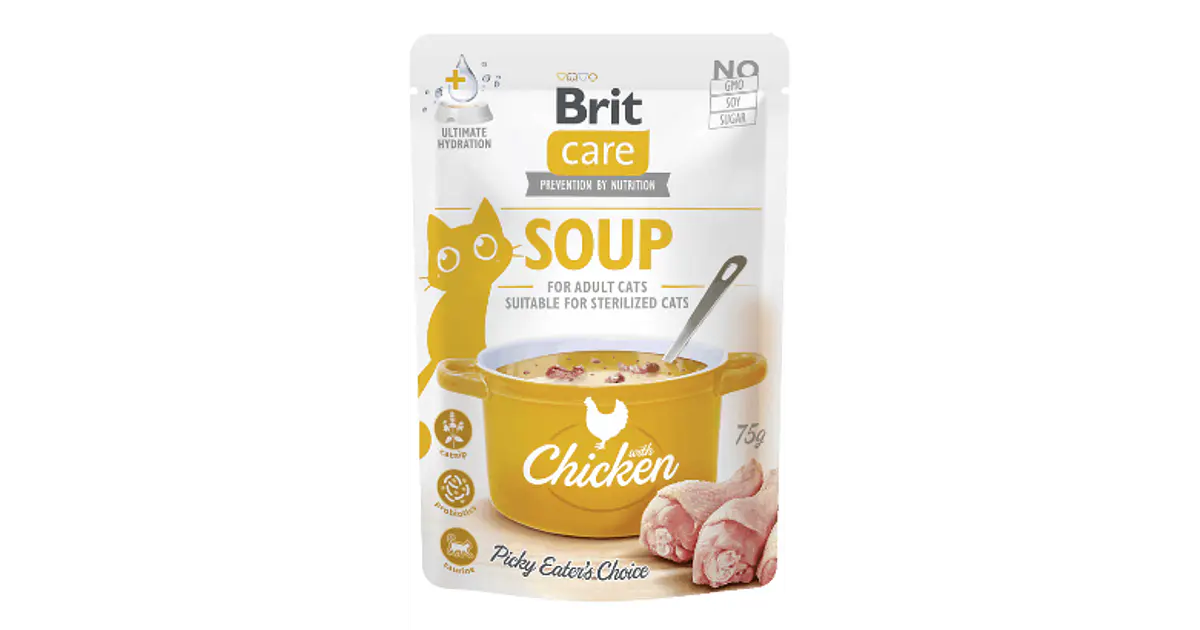 Alimento húmido para Gatos Brit Care Cat Soup with Chicken