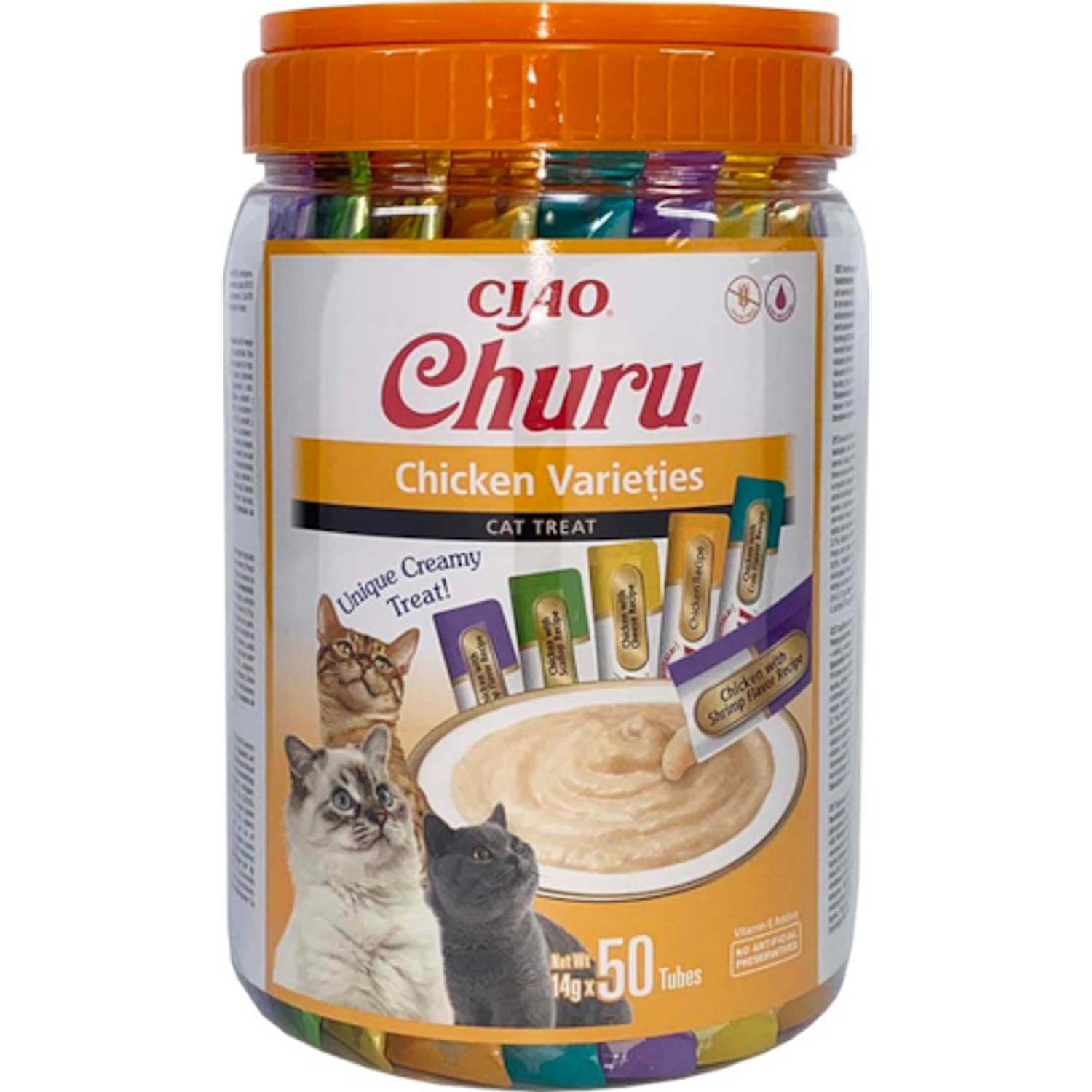 CHURU CAT BOX VARIEDADES DE FRANGO X 50 saquetas