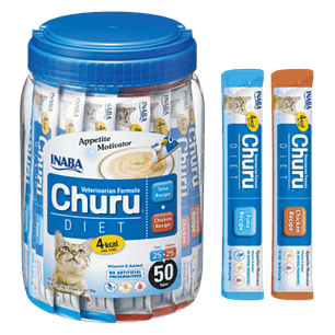 CHURU VET CAT DIET RECEITA DE ATUM/FRANGO 50X14GR