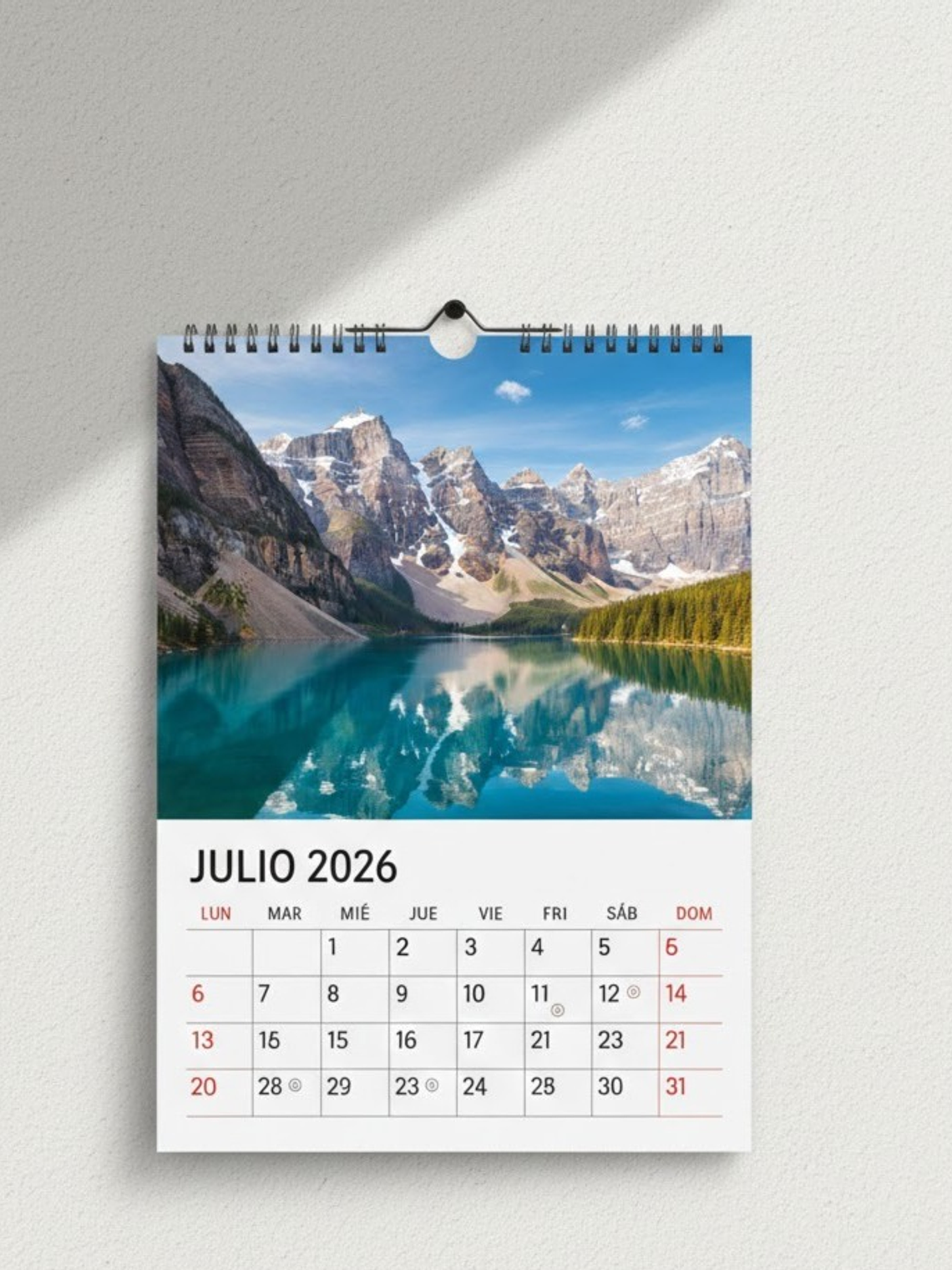 Calendario de pared anillado 1