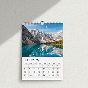 Calendario de pared anillado