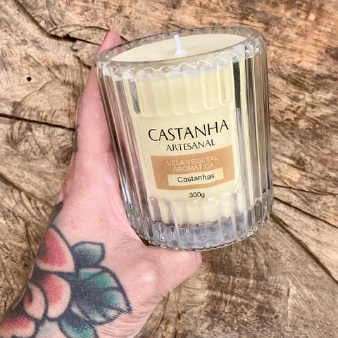 Vela Vegetal Aromática de Castanhas