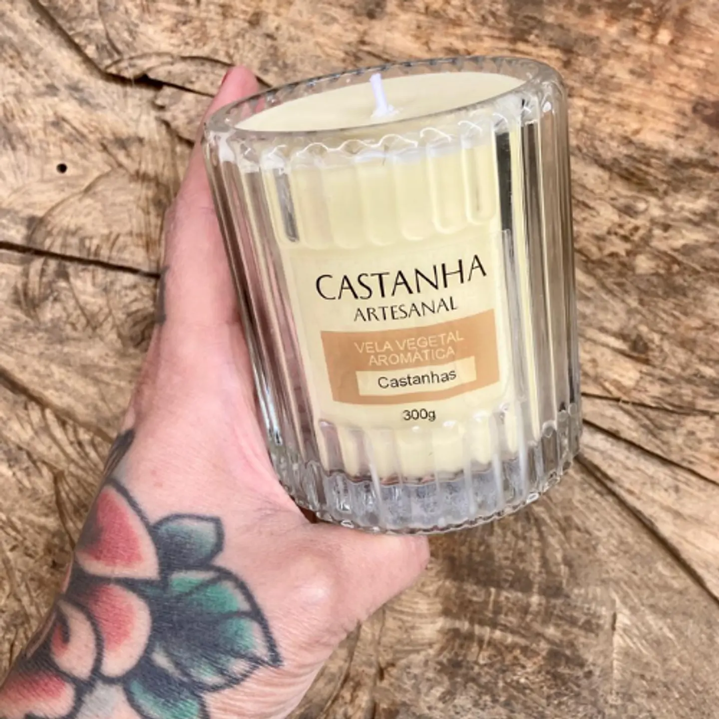 Vela Vegetal Aromática de Castanhas 1
