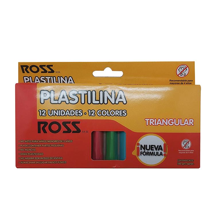Plasticina Ross C/12 Panes Triangular 1
