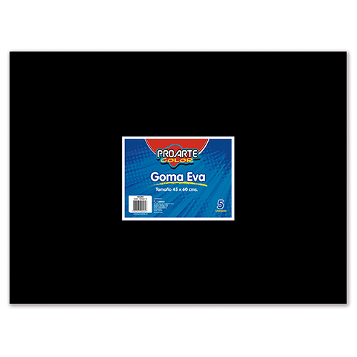 Pliego Goma Eva 45X60 Negro Und Proarte 1