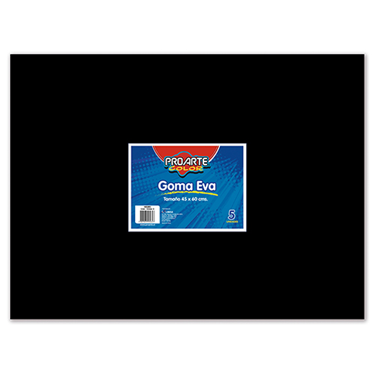 Pliego Goma Eva 45X60 Negro Und Proarte 1