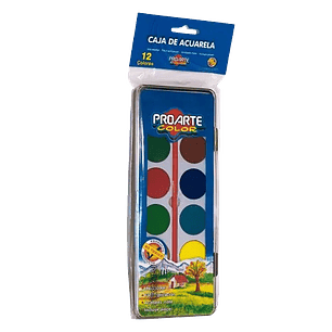 Acuarela Proarte 12 Colores Caja Colgante