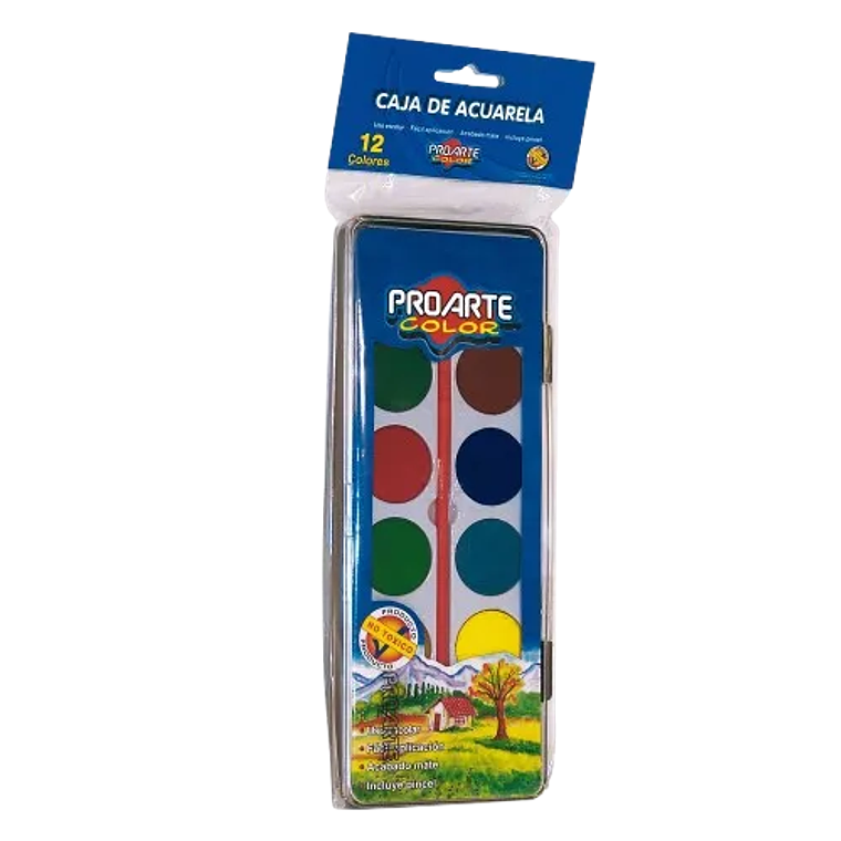 Acuarela Proarte 12 Colores Caja Colgante 1