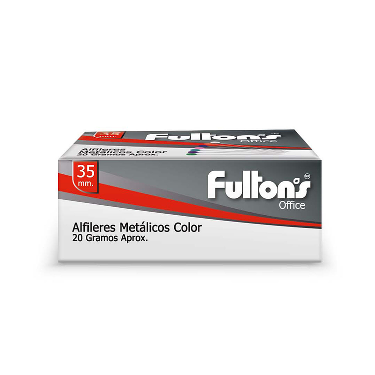 Alfiler Metalico 35Mm 20Gr Color Fultons 1