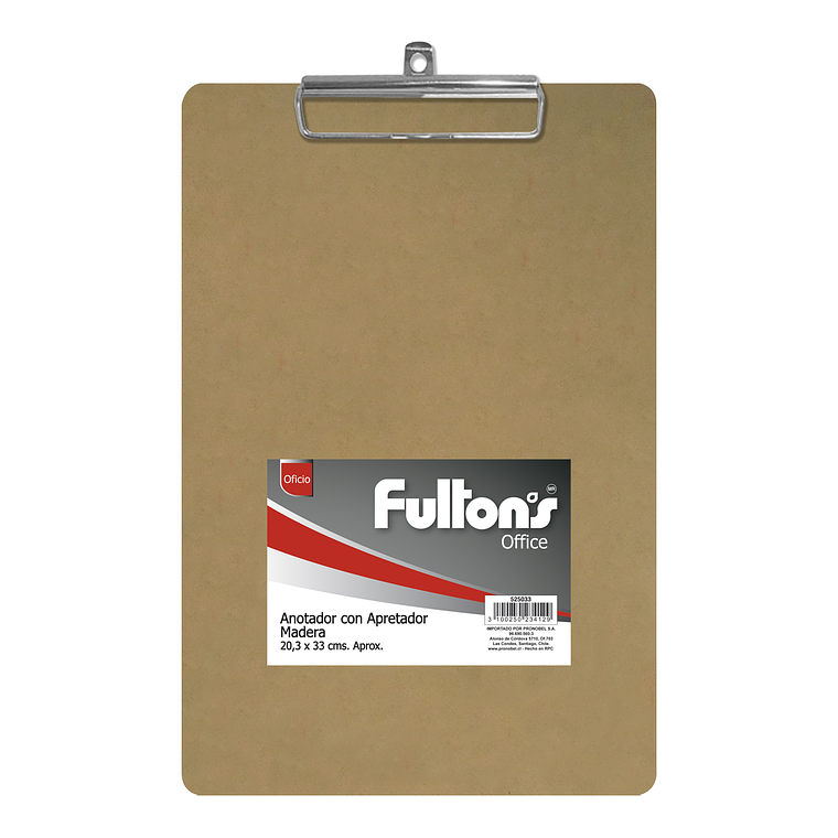 Anotador C/Apretador Madera Of. Fultons 1