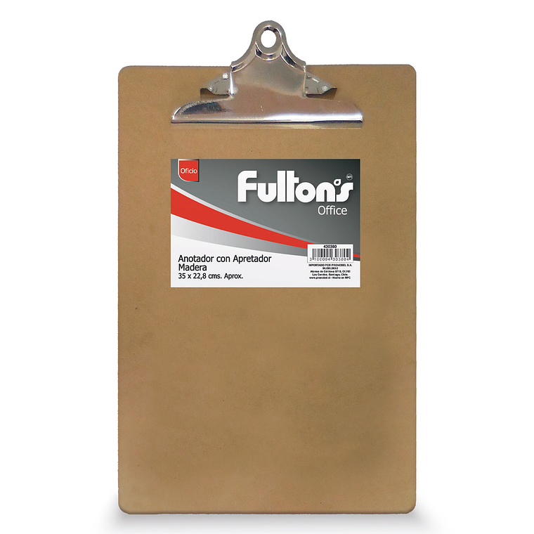 Anotador Madera Oficio C/Apret Mariposa Fultons 1