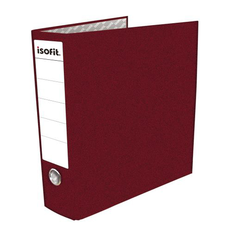 Archivador Carta Lomo Ancho Isofit -Flat- Burdeo 1