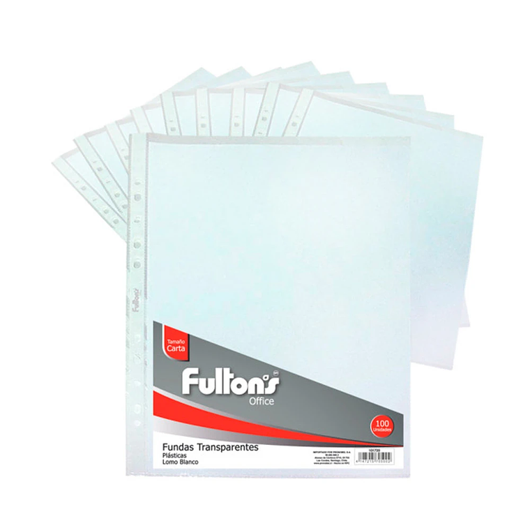 Funda P/Arch Transp Carta 100 Un. Fultons 1