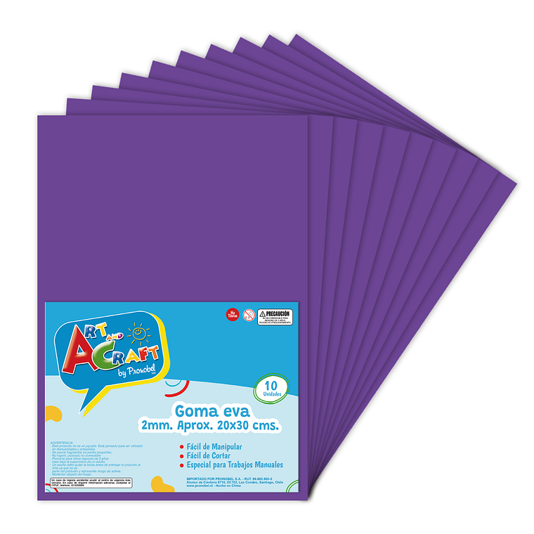 Goma Eva 20 X 30 Cm 10 Hjs Morado Art & Craf 1
