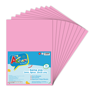 Goma Eva 20 X 30 Cm 10 Hjs Rosado Art & Craf