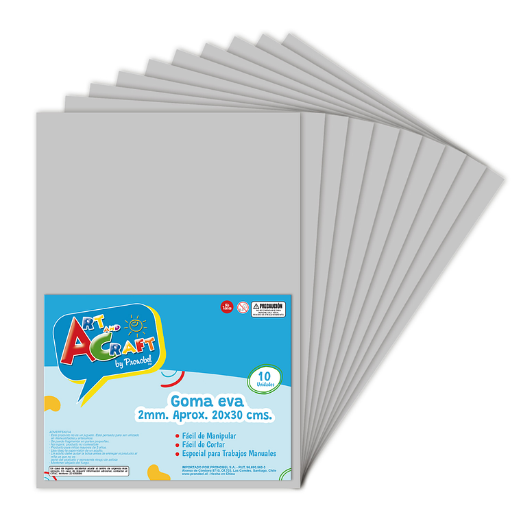 Goma Eva 20 X 30 Cm 10 Hjs Gris Art & Craf 1