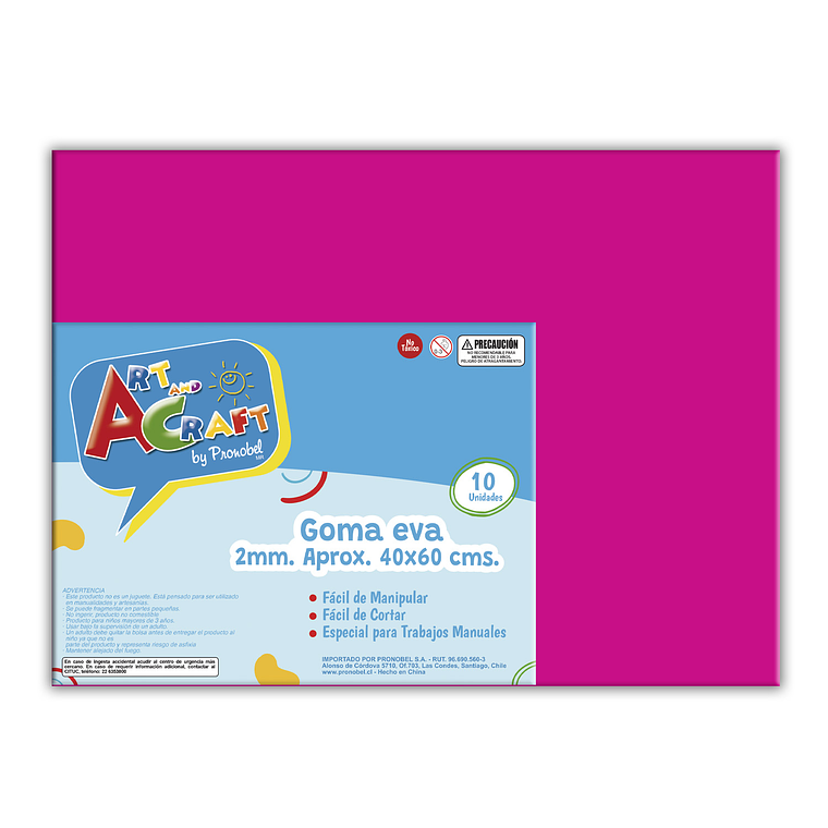 Goma Eva 40 X 60 Cm 1Unid Fucsia Art & Craf 1