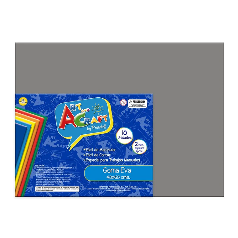 Goma Eva 40X60 2Mm  Gris Art&Craft Unidad (1) 1