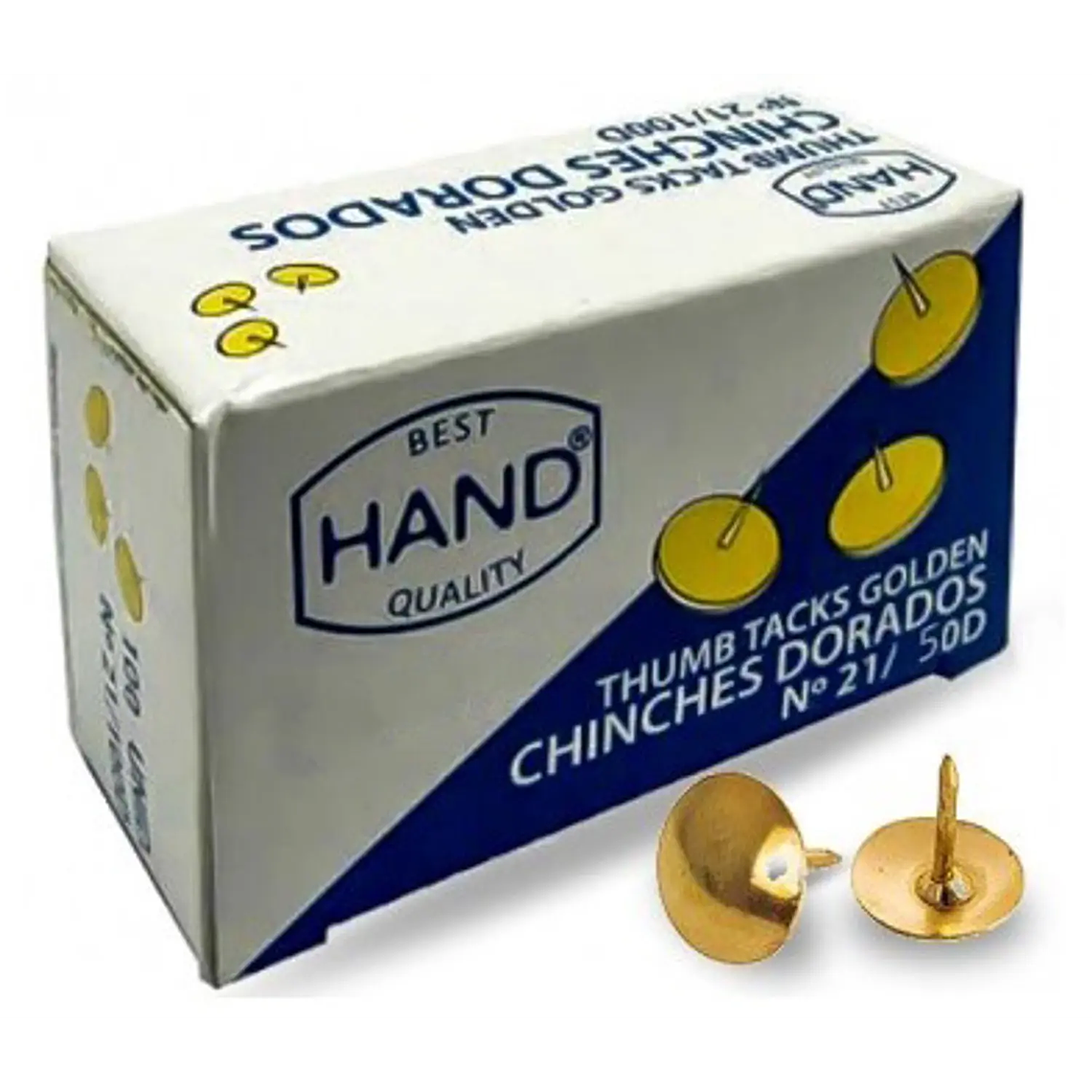 Chinches Dorados.T.Tachuela.100 Unid Hand 1