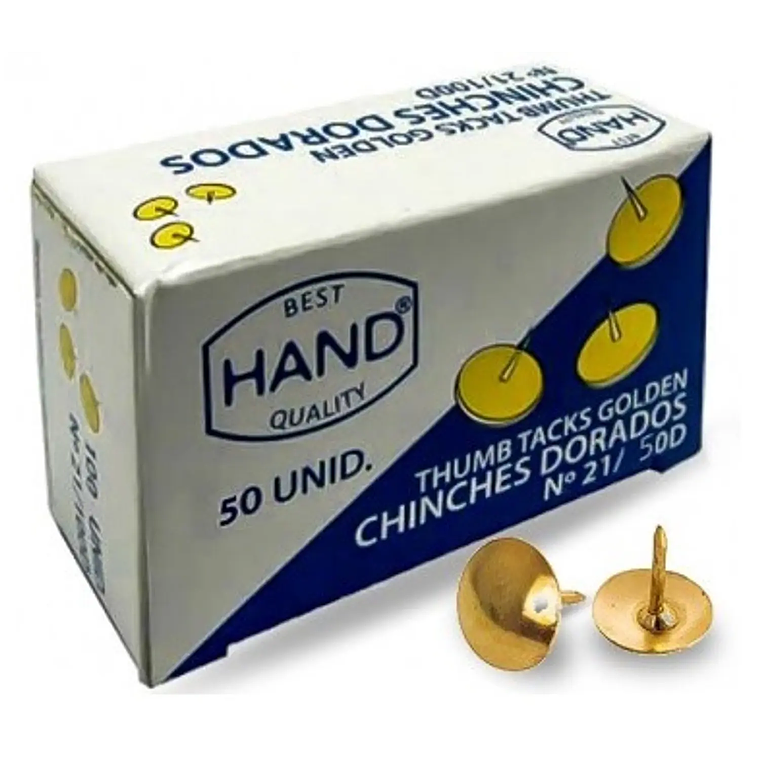 Chinches Dorados.T.Tachuela.50 Unid.Hand 1