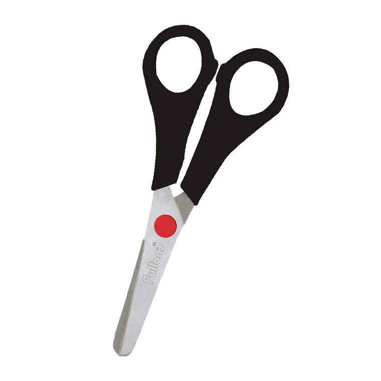 Tijera Escolar 5 1/4In Plast/Metal Negro Fultons 1