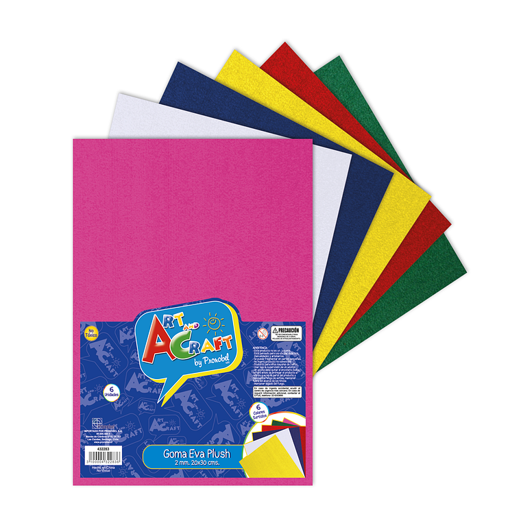 Goma Eva Plush 20 X 30 Cm 6 Hjs 6 Col Art & Craf 1