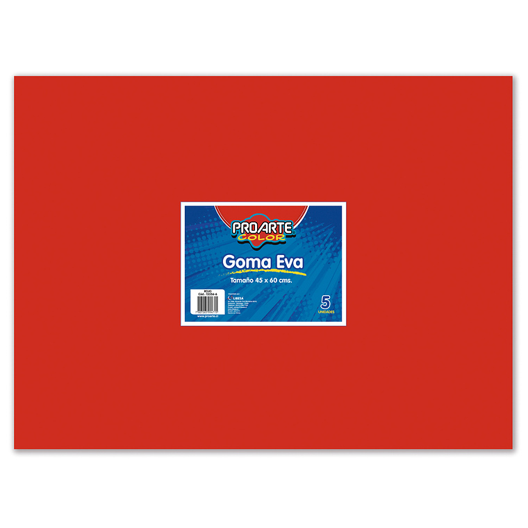 Goma Eva Proarte 45X60Cm Rojo Bo.1 Pliego 1