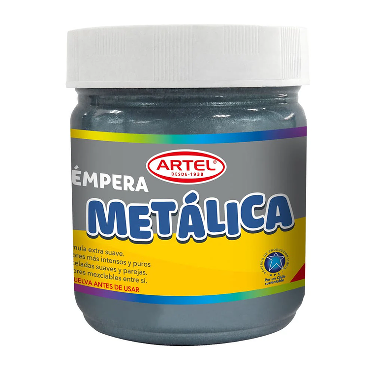 Tempera Artel Metalica Plata 100 Ml 1