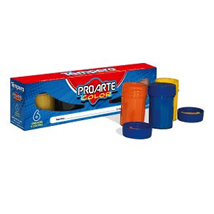Tempera Proarte   6 Col Frasco 15 Cc
