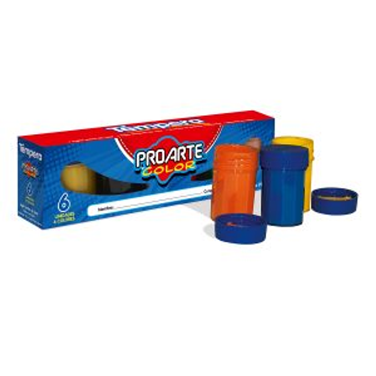 Tempera Proarte   6 Col Frasco 15 Cc 1