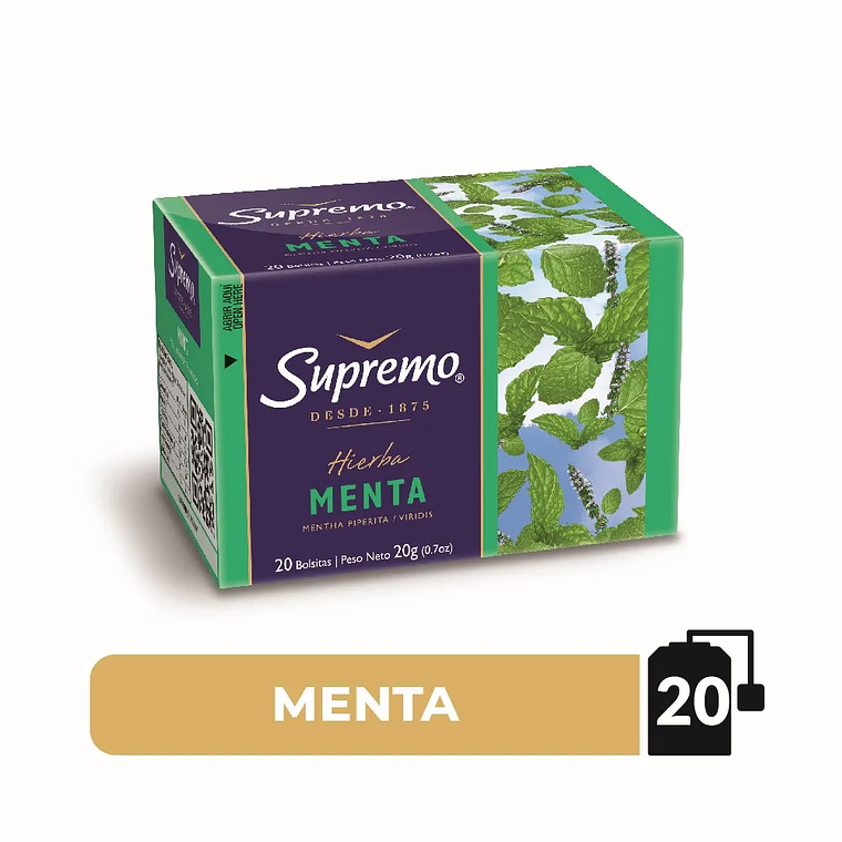 Hierbas Supremo Menta 20 Bolsitas 1