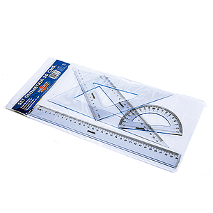 Juego Geometrico Regla 30Cm 2 Escuadr.1Transp. Proarte