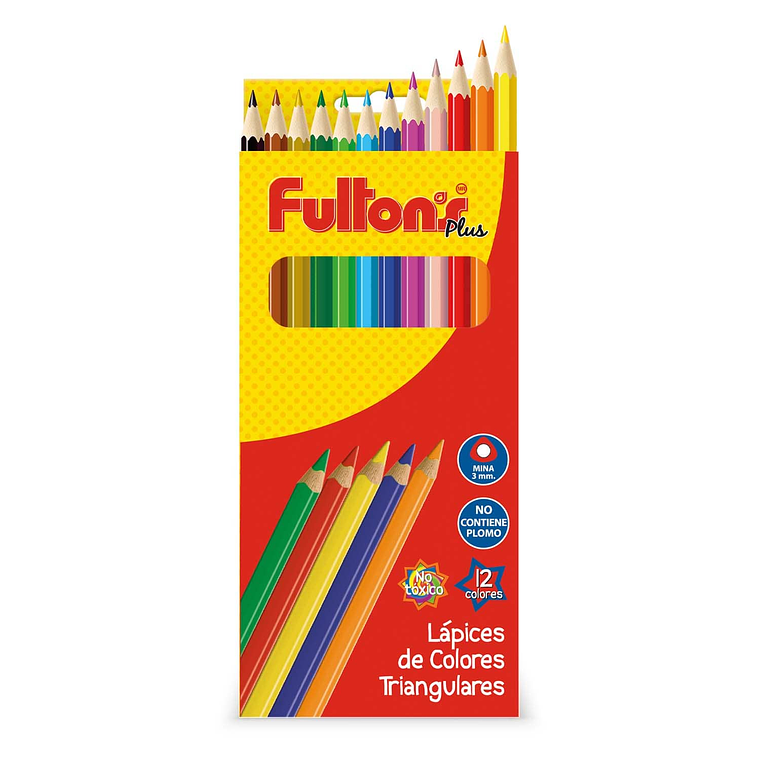 Lapices De Col 12 Col Largo Triangular Fultons 1