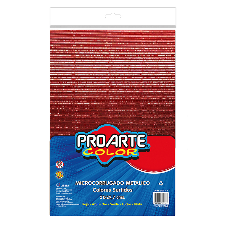 Microcorrugado Metalico Proarte A4 6 Col. 1