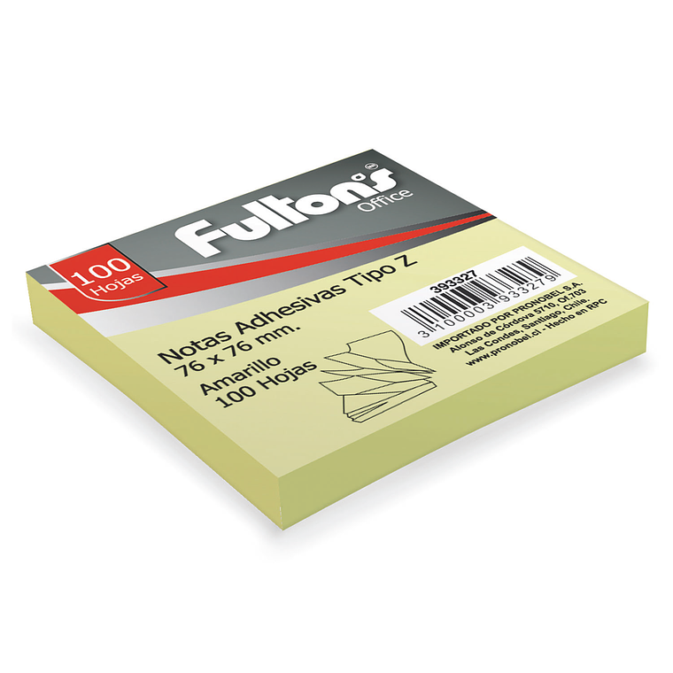 Nota Adh 654 Pop-Up 100Hj Amarill Pastel Fultons 1