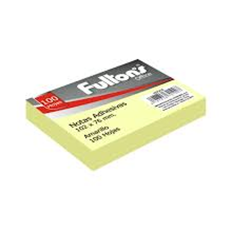 Nota Adh 657 76X102Mm 100Hj Amarillo Fultons 1