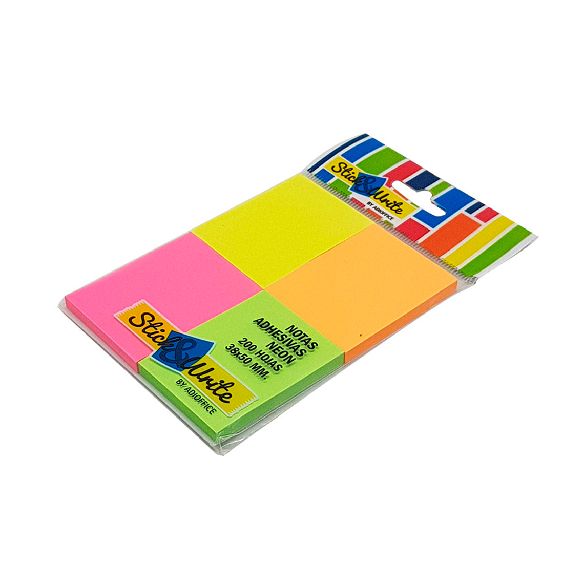 Notas Adhesivas 38X50Mm -200H- Mix Neon Stick & Write 1