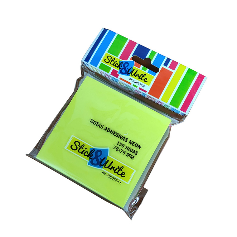 Notas Adhesivas 76X76Mm -150Hj- Neon Mix Stick & Write 1