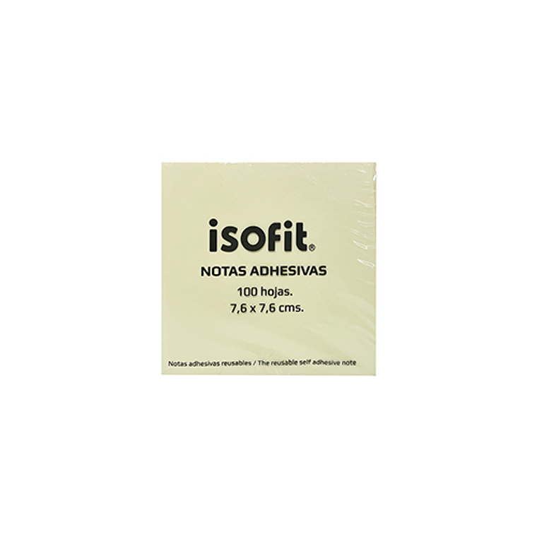Notas Adhesivas Isofit Amarillo 7.6X7.6 100 Hjs 1