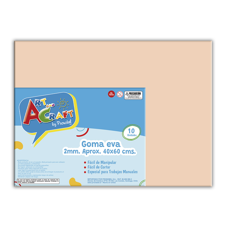 Goma Eva 40X60 Cm 2Mm Piel Art&Craft Unid Pliego 1