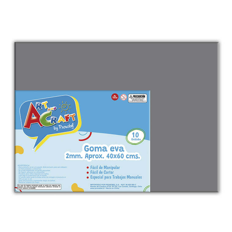 Goma Eva 40X60 Cm Gris Art & Craf Unidad 1