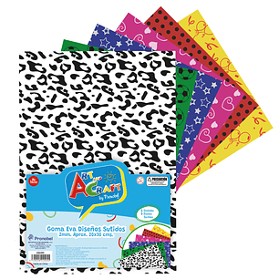 Goma Eva Dis Surt 20X30 Cm 6 Hjs 6 Dis Art & Craf