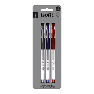 Boligrafo Gel 0,38Mm Ng/Az/Rj Isofit Design