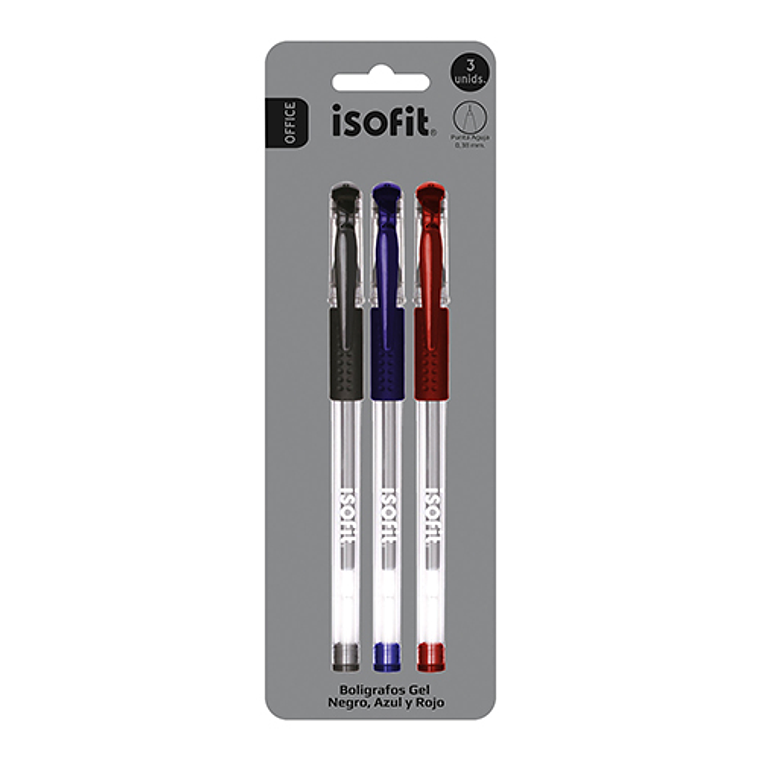 Boligrafo Gel 0,38Mm Ng/Az/Rj Isofit Design 1
