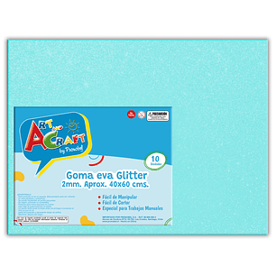 Goma Eva Glitter 40X60 2Mm Calipso Art&Craft Unidad Pliego